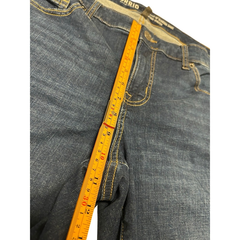 Torrid Perfect 10 Bermuda Shorts Vintage Stretch Denim Raw Hem Dark Wash Size 16 - Picture 6 of 7